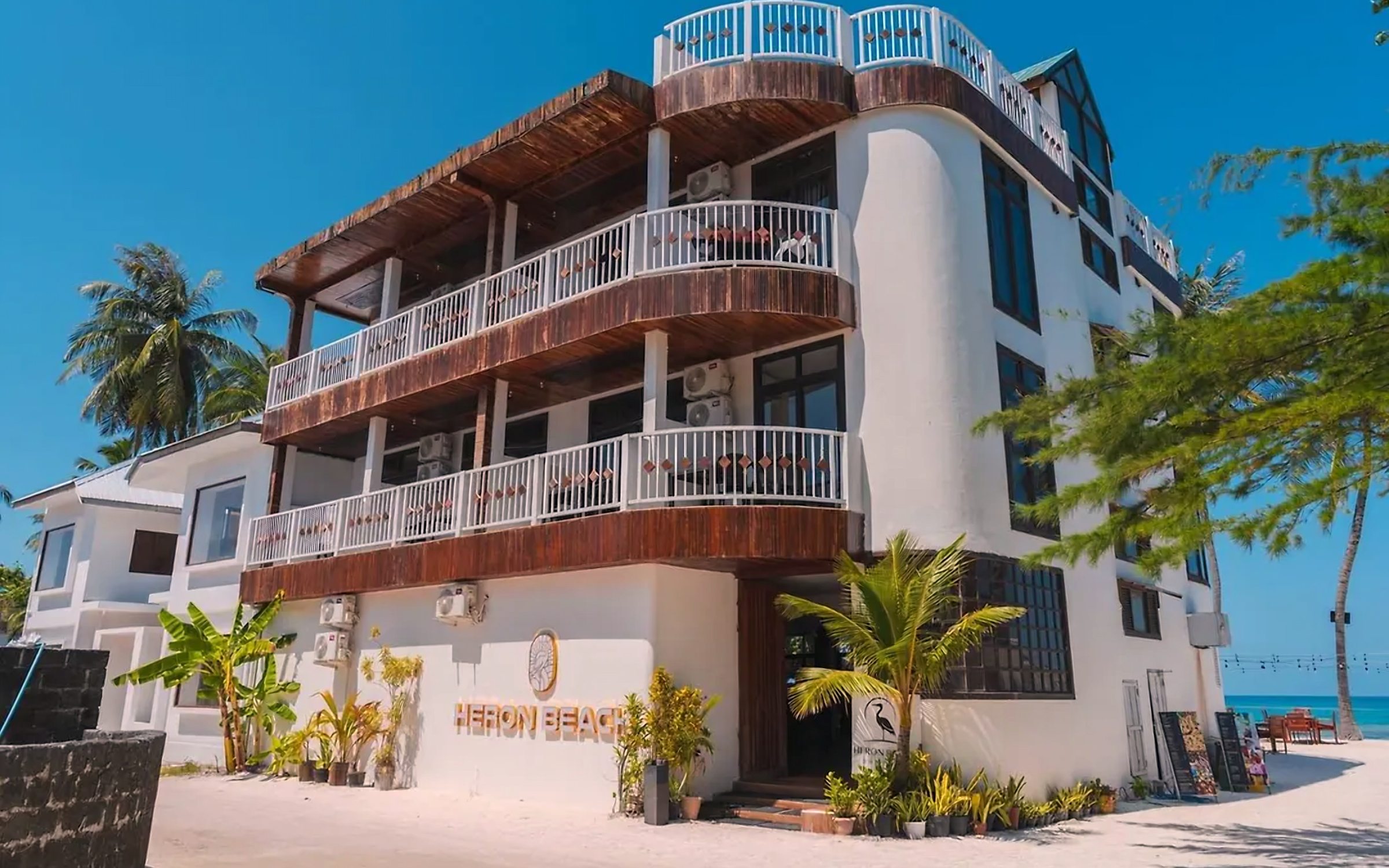 Heron Beach Hotel from the beach